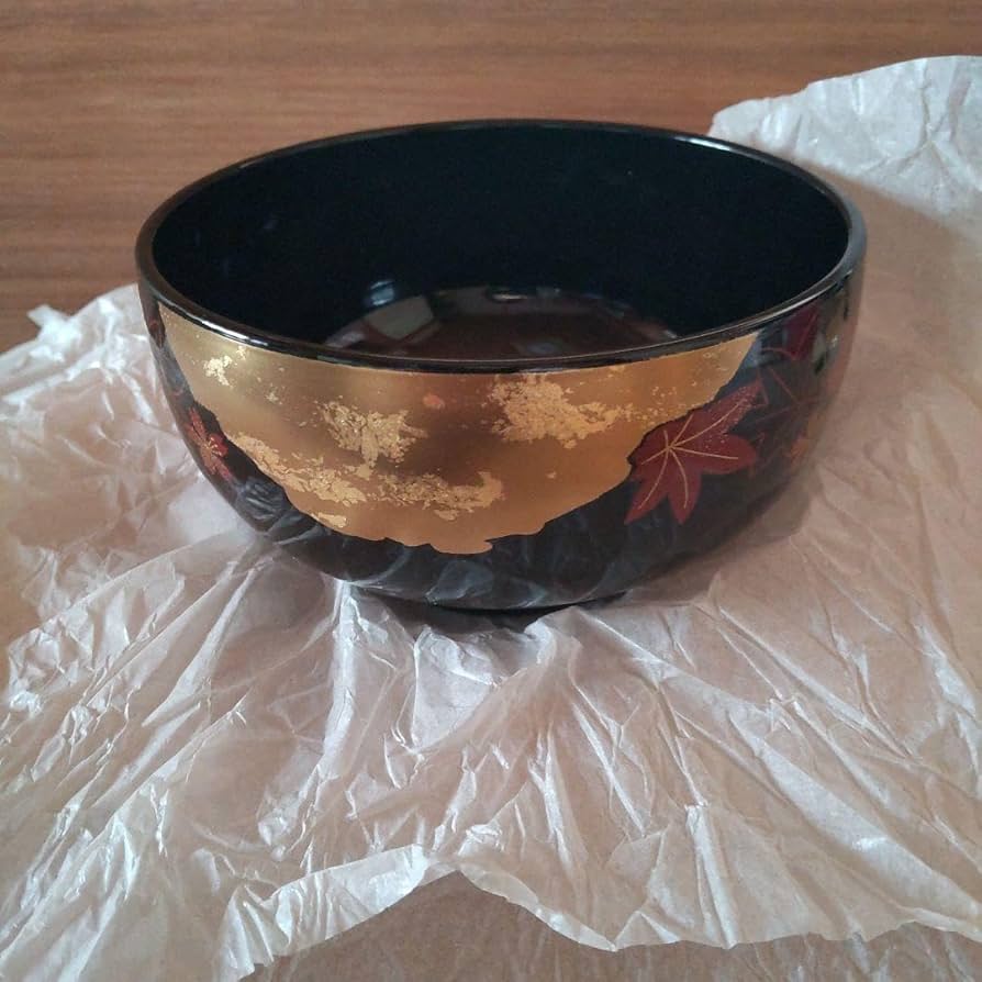 金箔紅葉模様漆器 金箔紅葉模様漆器 金箔紅葉模様漆器 工芸品